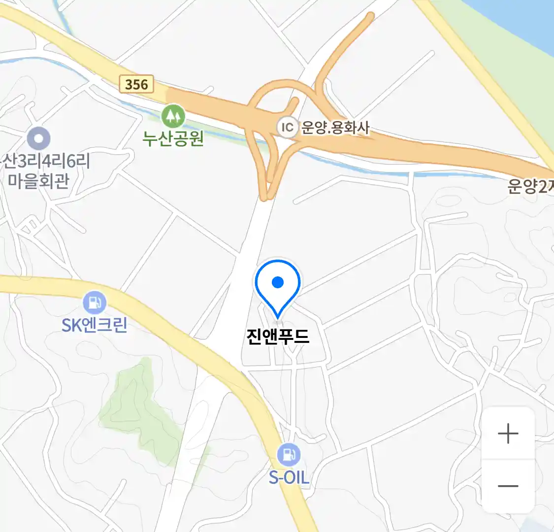진앤푸드 지도