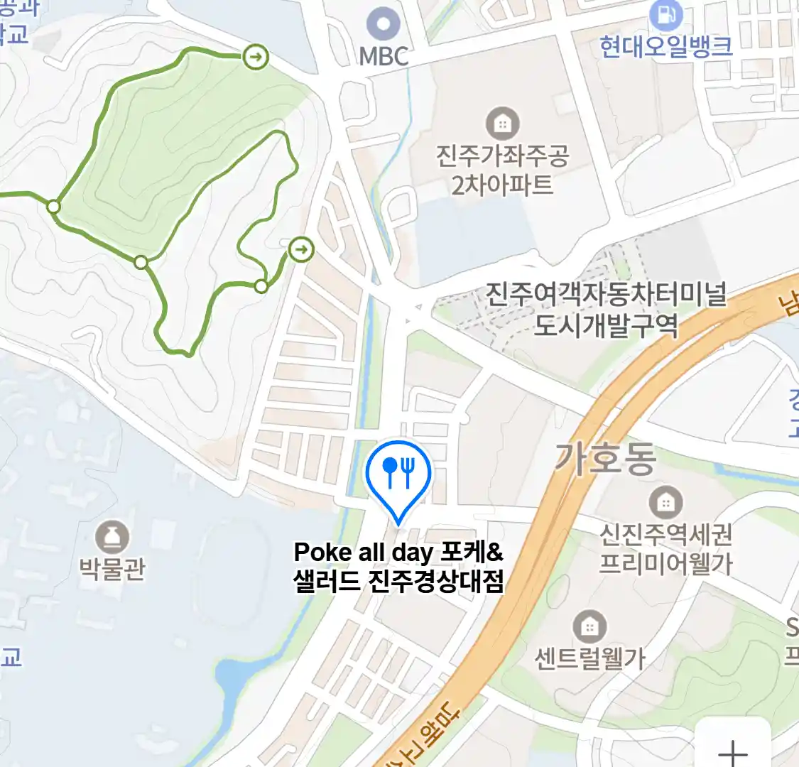 Poke all day 포케&샐러드 진주경상대점 위치