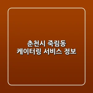 춘천시 죽림동 케이터링 서비스 정보