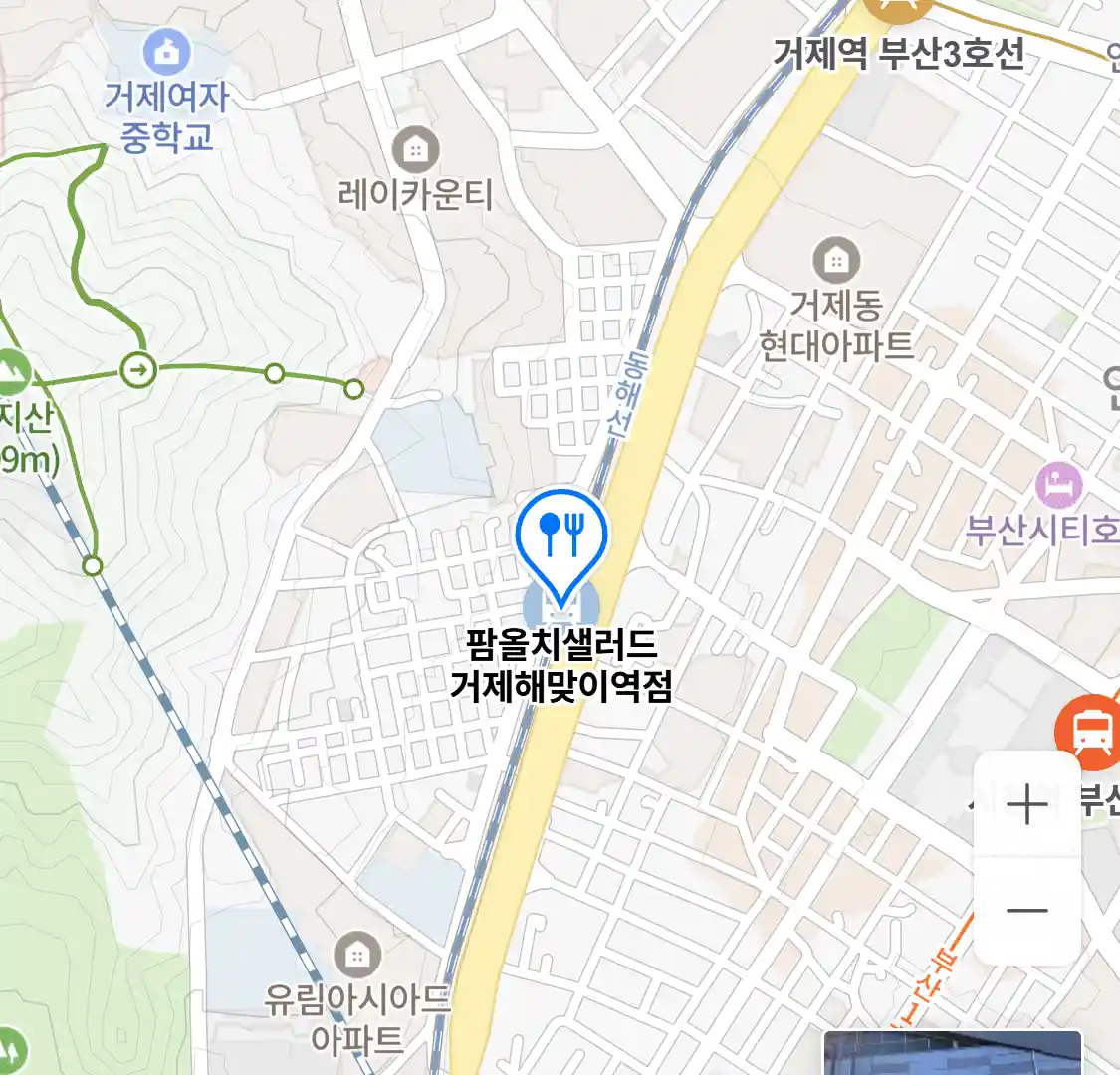 팜올치샐러드 거제해맞이역점 위치